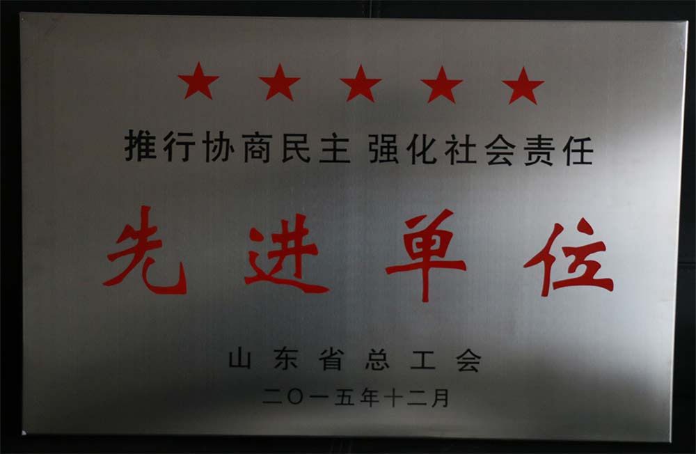 2015年12月榮獲推行協(xié)商民主、強(qiáng)化社會責(zé)任先進(jìn)單位